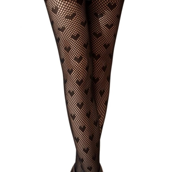Heart Fishnets NWT - Picture 2 of 2